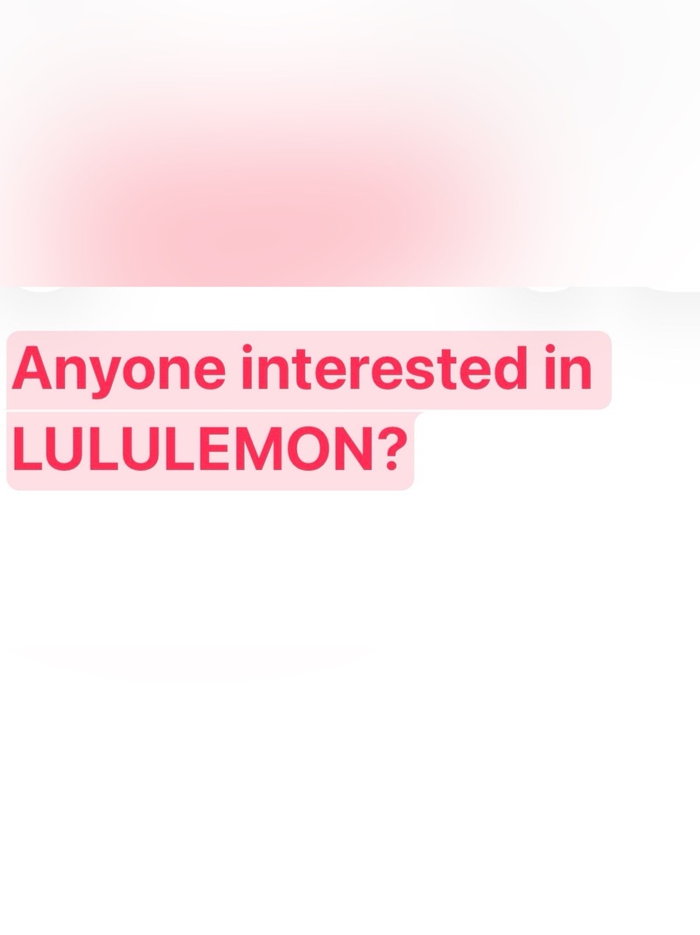 lululemon athletica Pink Graphic Text Image